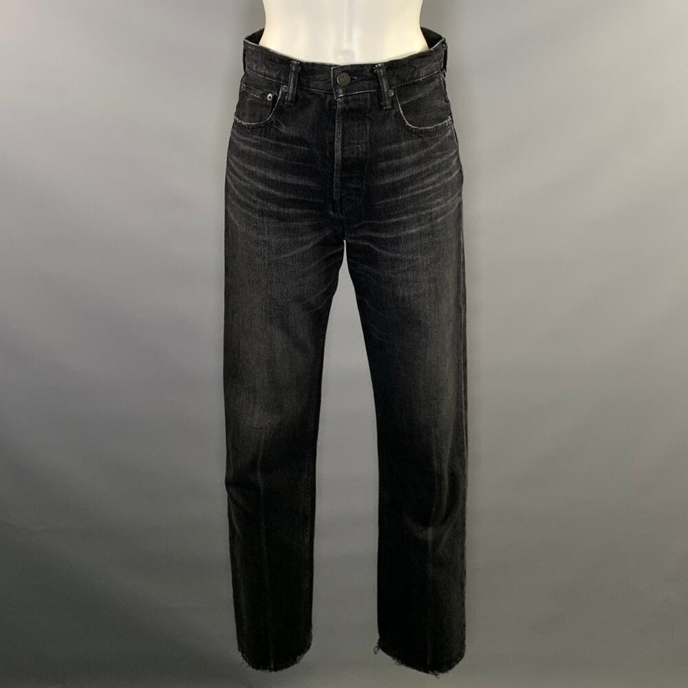 MOUSSY VINTAGE Size 24 Black Cotton Straight leg Jeans